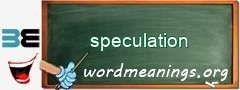 WordMeaning blackboard for speculation